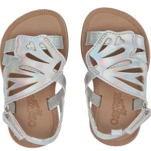 Oshkosh silver sandals toddler size 8 brand new